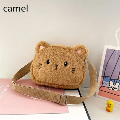 Children's Handbags Cute Shoulder Bag Cartoon Cat Soft  Bag Messenger Small Bags
