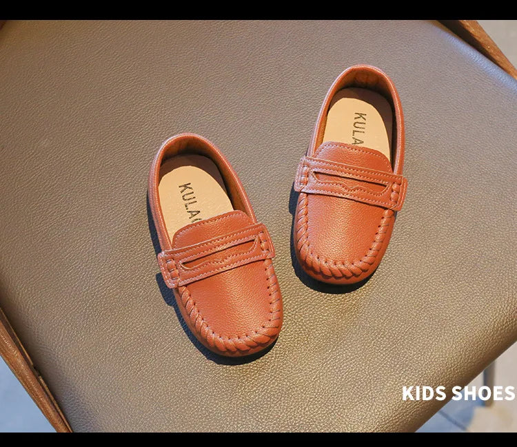 Children Shoes 2025 Spring Autumn Kids Casual Shoes Boys Loafers Soft PU Leather Toddler Slip-on Shoes For Boy