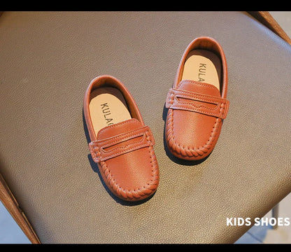 Children Shoes 2025 Spring Autumn Kids Casual Shoes Boys Loafers Soft PU Leather Toddler Slip-on Shoes For Boy