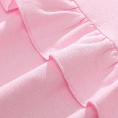 Girls Dress Sweet Bowknot Ruffles Decor Princess Dress Toddler Children Trendy Cotton Skin-Friendly Casual Dress Party Wear 2-7Y C1081
