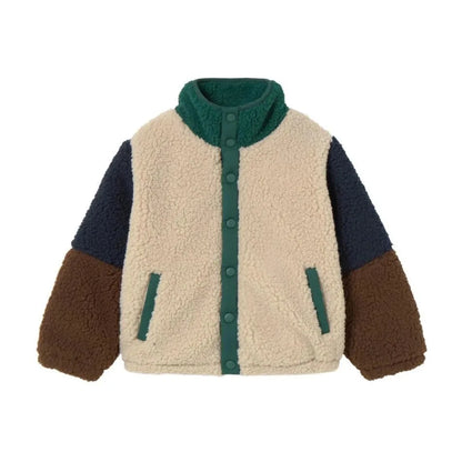 Kids Coats 2025 Autumn Winter New Style Fashionable Color Matching Children's Coats Trendy Versatile Boys' Thickened Winter Tops