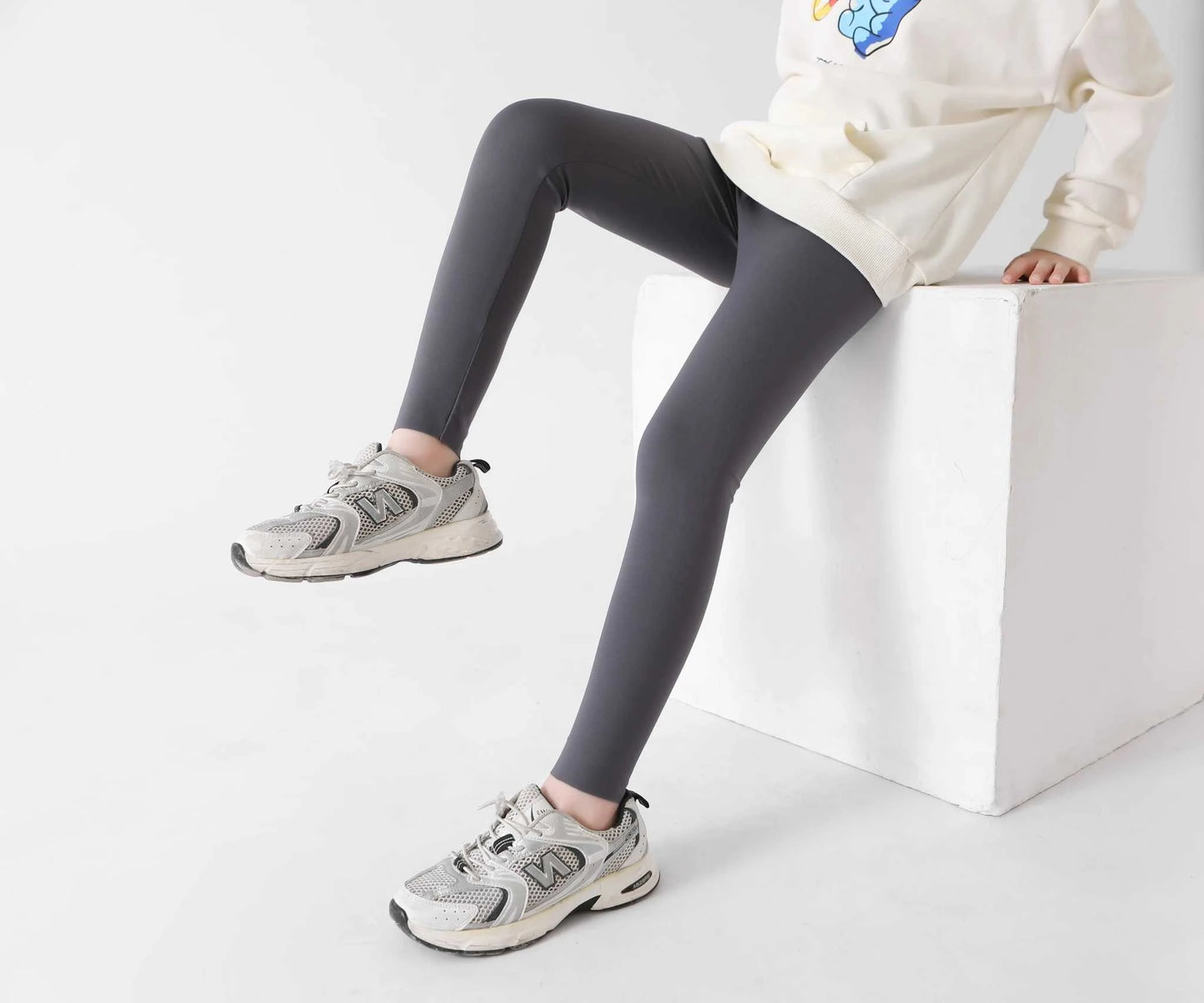 Girls Shark Pants Spring And Autumn Thin Section Baby Wear Casual Cut Sports Pants 4-12 Years Old Children's Elastic Dance Pants C1074