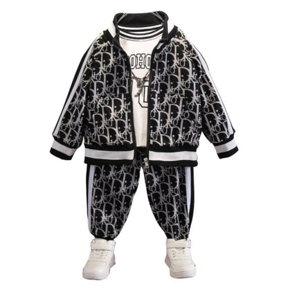 Spring Autumn Teen Tracksuits Children Casual Clothes Suit Baby Boys Zipper Jacket + Pants 2pcs/sets Kids Toddler Suit 2-8Years C1007
