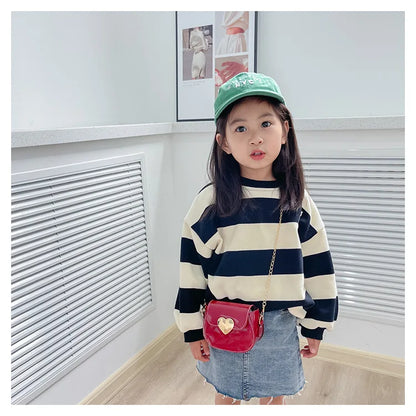 Children's Bags New Love Solid Color Dopamine Mini Cute Sweet Kawaii Shoulder Bags Fashionable Versatile Girl's Crossbody Bags