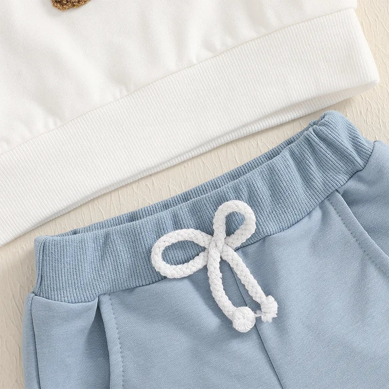 Easter Baby Children's Hoodies Set 0-4 Y Cute Bunny O-Neck Pullover and Pants 2Pcs Boys Tracksuit Girls Casual Clothes Suit