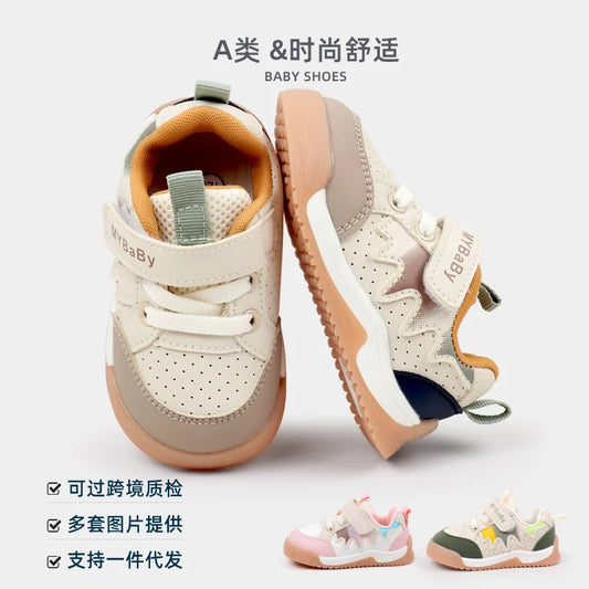 Spring and Autumn Children's Sneakers TPR Sole Non-slip Fashion Design Breathable Casual Shoes for Boys Girls Toddler Shoes BM13
