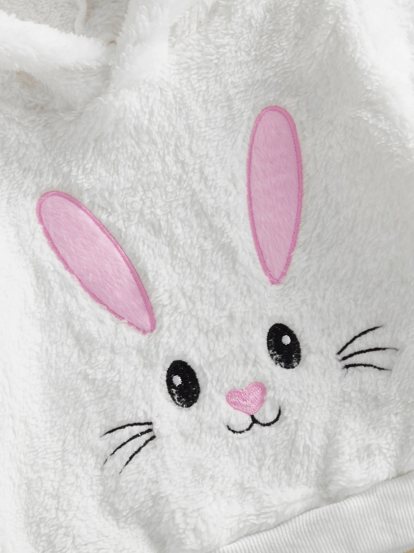 Spring Easter Kids Toddler Girl Outfit Long Sleeve Hooded Rabbit Embroidery Sweatshirt Striped Pants Clothes Set