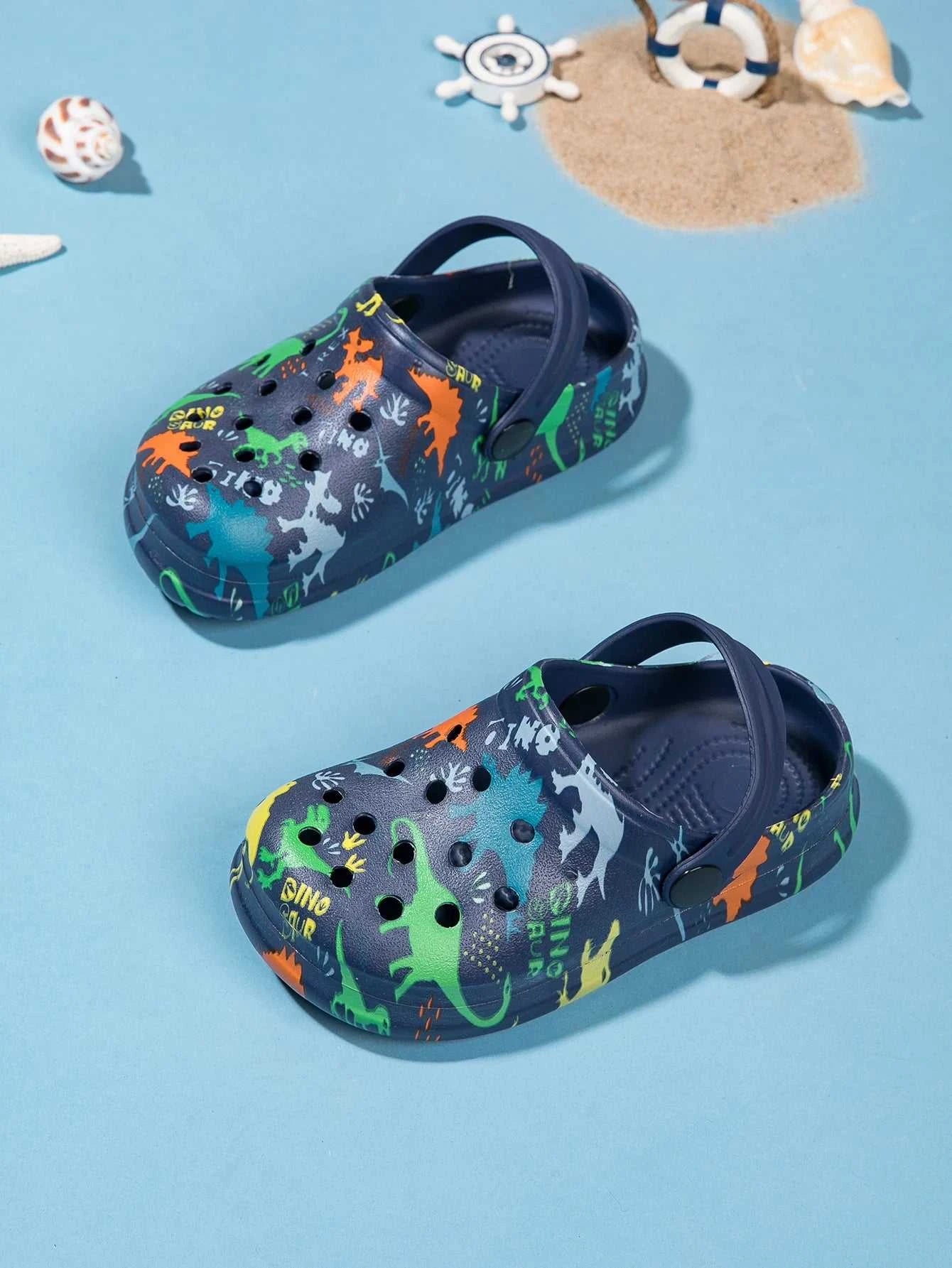 Summer Boys Fashion, Leisure, Comfortable Home Outdoor Beach Dinosaur Cave Shoes C1020