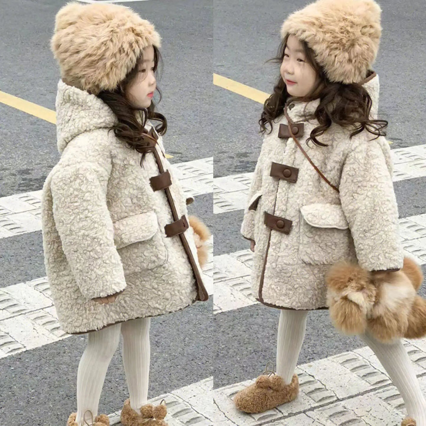 Children's Coats Fleece Coat Fashion Hooded Top for Children Winter Clothes for Girls Boys Clothes Kids Jackets