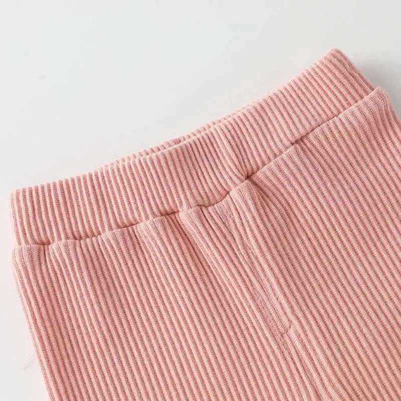 New Children Girls Boys Leggings Cotton Solid Color Cotton Ribbed Pants Spring Autumn Kids Pants Child High Waist Long Trousers C1098