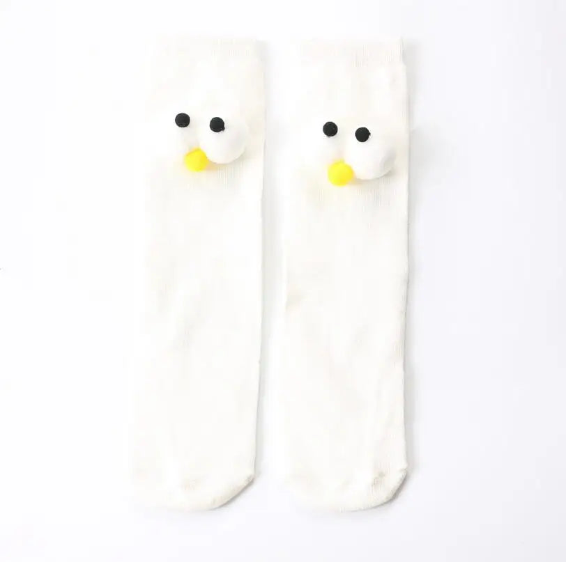 Warm Long Socks Kids Toddler Kids Socks Cartoon Knee height socks Eyes for girls boys socks cotton for christmas sock