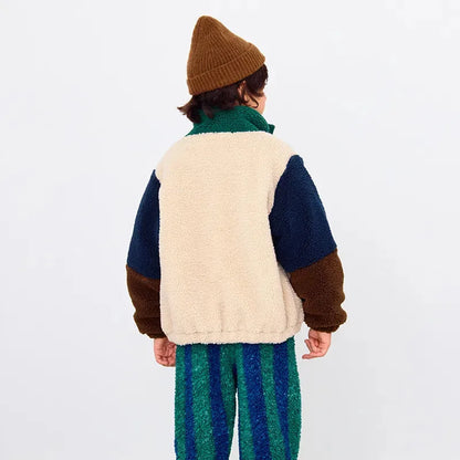Kids Coats 2025 Autumn Winter New Style Fashionable Color Matching Children's Coats Trendy Versatile Boys' Thickened Winter Tops