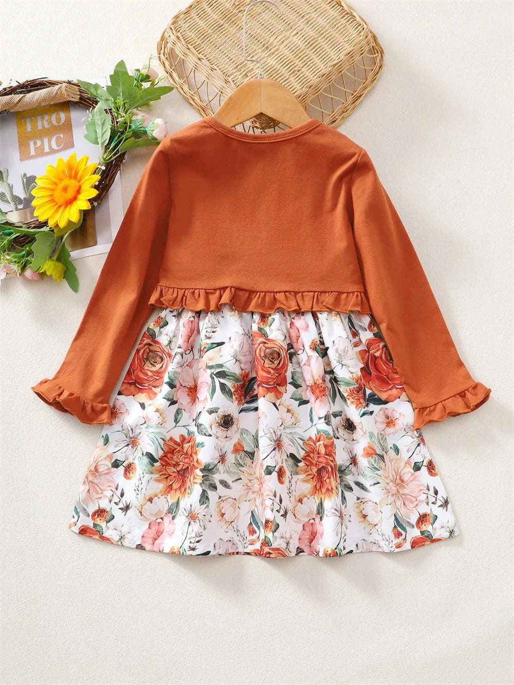 2PCS Kids Girl Clothes Set Long Sleeved Cardigan+Sleeveless A- Line Dress Summer Fashion Dresses Costume for Kids Girl 4-7Years C1053