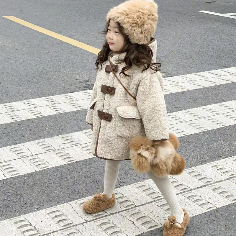 Children's Coats Fleece Coat Fashion Hooded Top for Children Winter Clothes for Girls Boys Clothes Kids Jackets