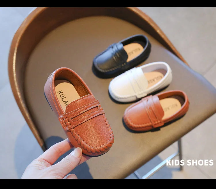 Children Shoes 2025 Spring Autumn Kids Casual Shoes Boys Loafers Soft PU Leather Toddler Slip-on Shoes For Boy