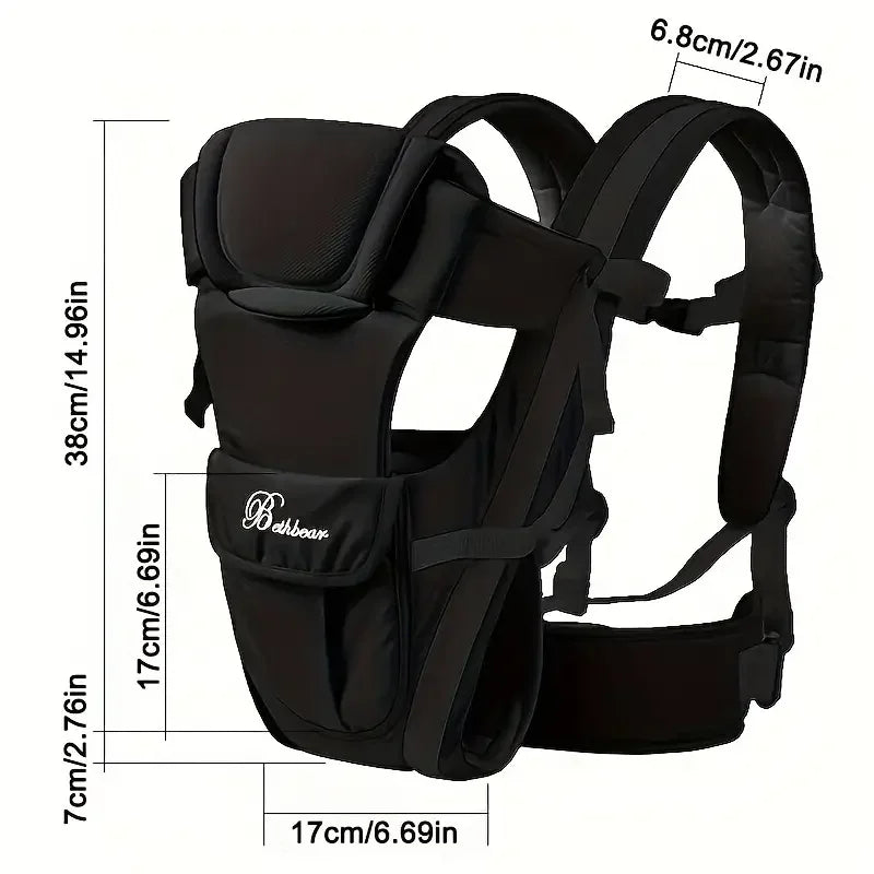 Beth Bear Baby Carrier Backpack Breathable Front Facing 4 in 1 Infant Comfortable Sling Backpack Pouch Wrap Baby Kangaroo C1002