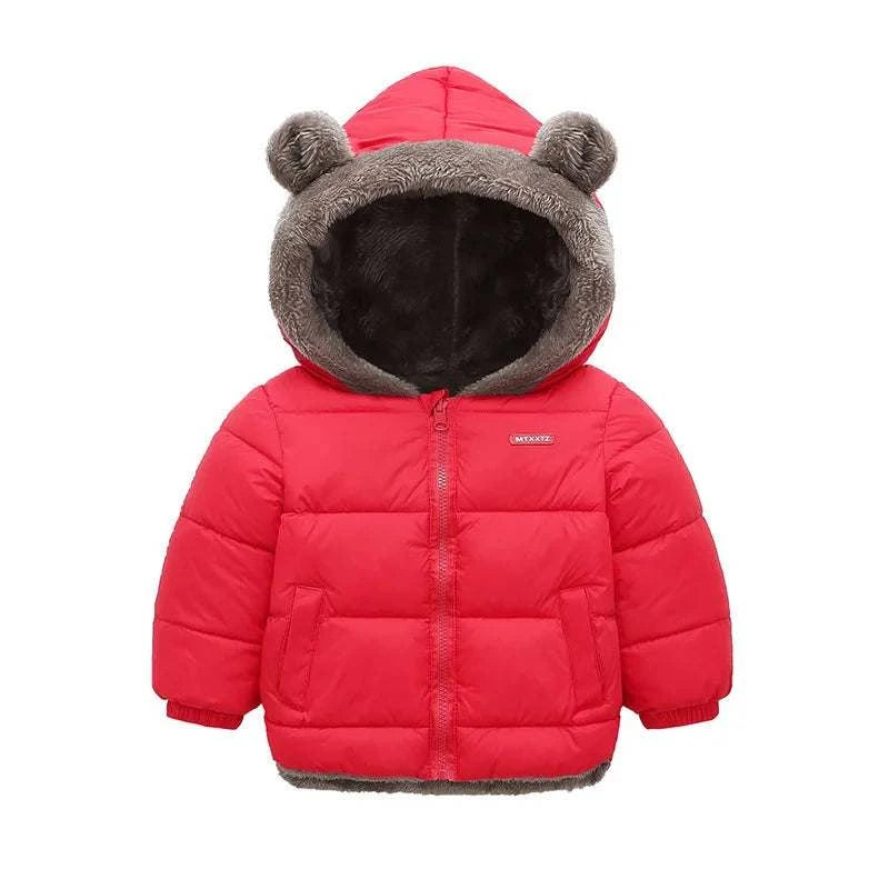 Cashmere Children Coat 2024 Autumn Winter Thicken Jacket Boys Girls Solid Color Hooded Jackets Kids Parka Outerwear 2-6 Years C1049