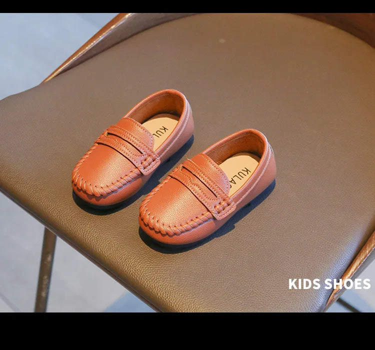 Children Shoes 2025 Spring Autumn Kids Casual Shoes Boys Loafers Soft PU Leather Toddler Slip-on Shoes For Boy
