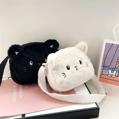 Children's Handbags Cute Shoulder Bag Cartoon Cat Soft  Bag Messenger Small Bags