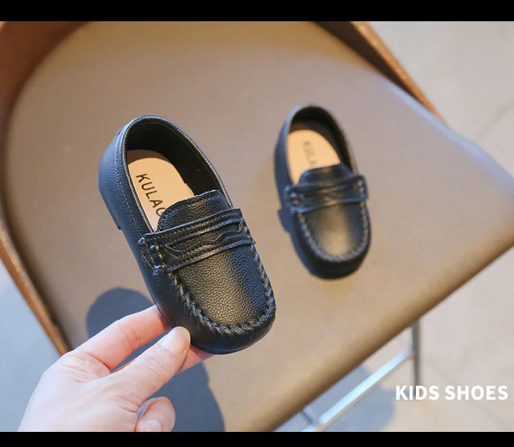 Children Shoes 2025 Spring Autumn Kids Casual Shoes Boys Loafers Soft PU Leather Toddler Slip-on Shoes For Boy