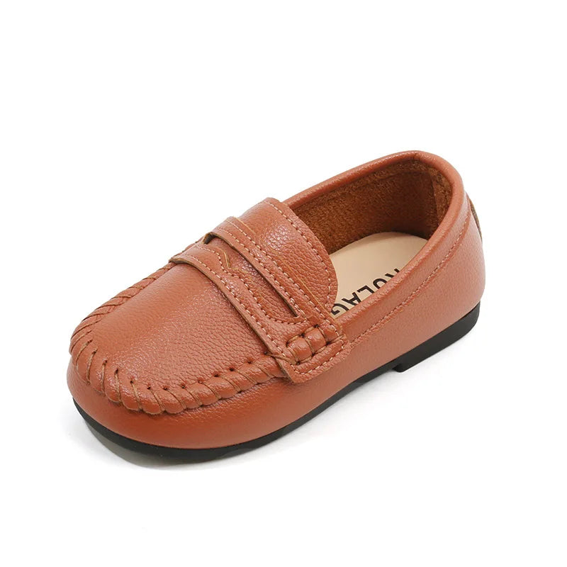 Children Shoes 2025 Spring Autumn Kids Casual Shoes Boys Loafers Soft PU Leather Toddler Slip-on Shoes For Boy