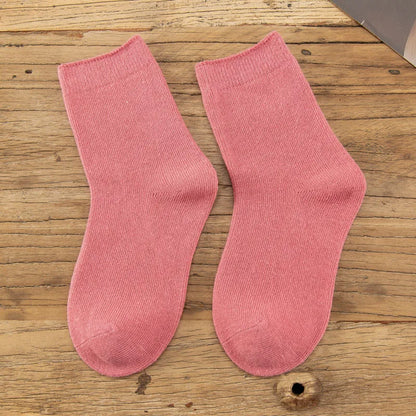 Children's Socks Cotton Colorful Harajuku Retro Boys Girls Black Socks Kids Klein Blue School Casual In Tube Solid Sox Stylish