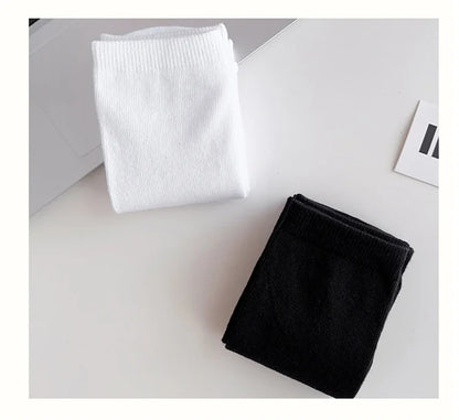Children's Socks For Girls White Knee High Long Socks For Boys Black Football Socks 1-15Years Student Kids Stockings Spring New