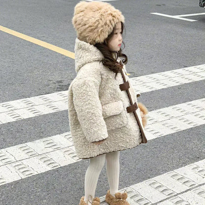 Children's Coats Fleece Coat Fashion Hooded Top for Children Winter Clothes for Girls Boys Clothes Kids Jackets