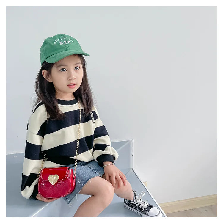 Children's Bags New Love Solid Color Dopamine Mini Cute Sweet Kawaii Shoulder Bags Fashionable Versatile Girl's Crossbody Bags