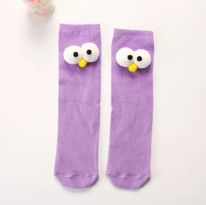Warm Long Socks Kids Toddler Kids Socks Cartoon Knee height socks Eyes for girls boys socks cotton for christmas sock