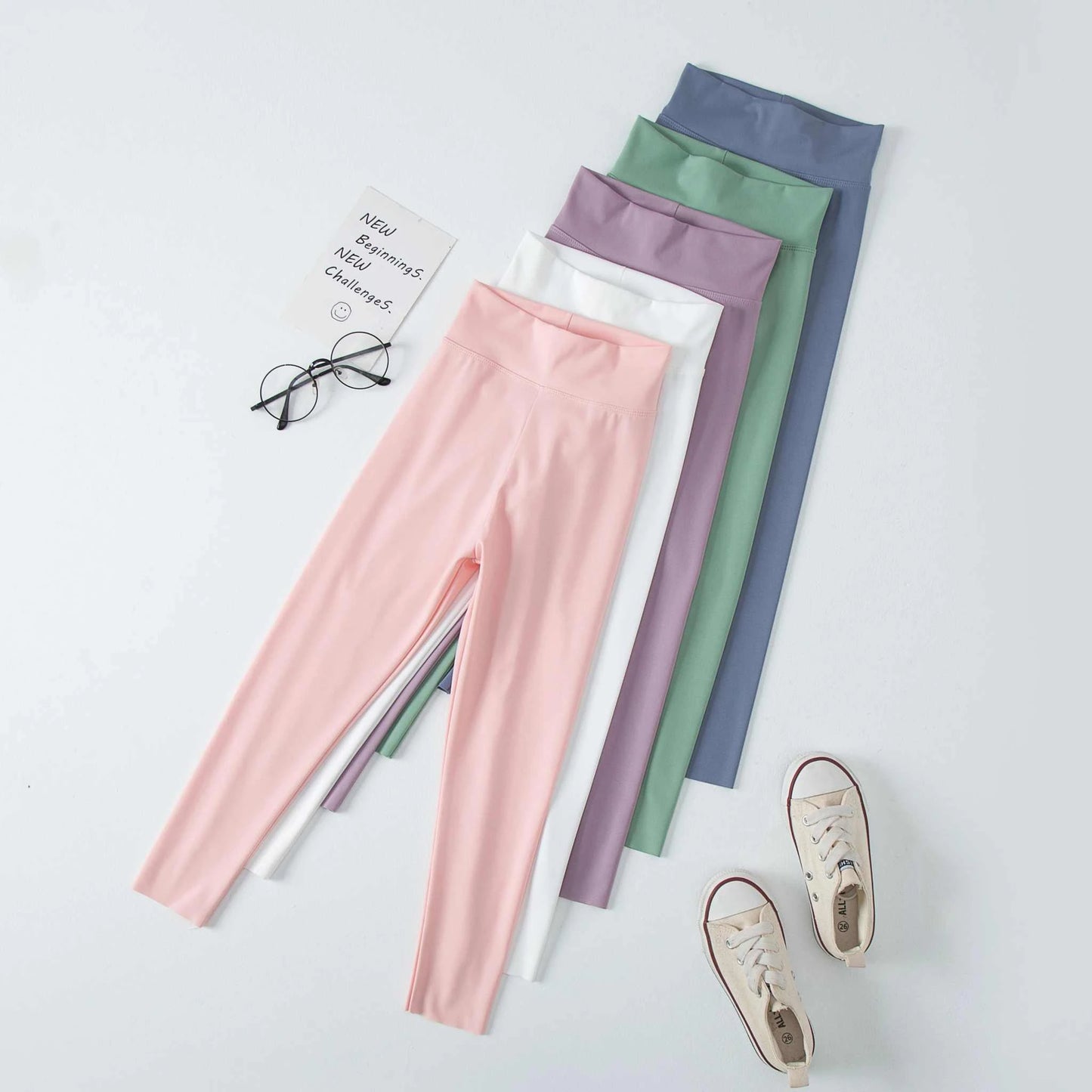 Girls Shark Pants Spring And Autumn Thin Section Baby Wear Casual Cut Sports Pants 4-12 Years Old Children's Elastic Dance Pants C1074