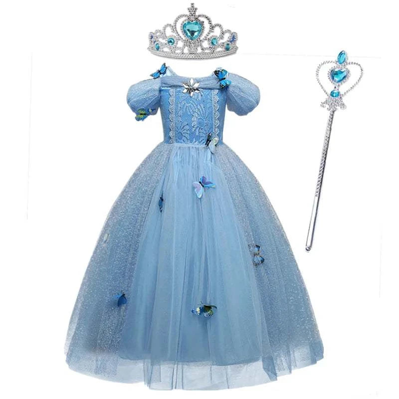 Girls Princess Dress 2023 Girl Encanto Cosplay Princess Elsa Costume Kids Birthday Party Halloween Carnival Party Fancy Dress C1025
