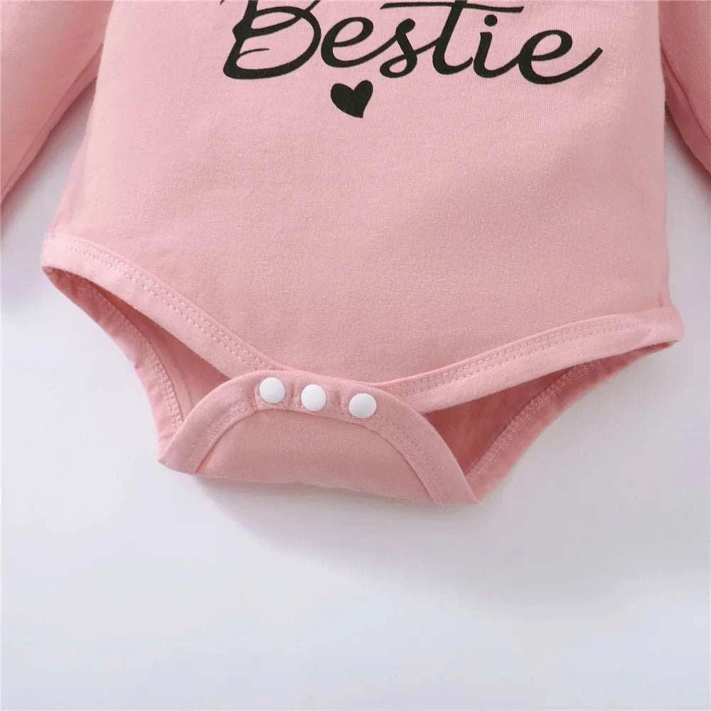 3PCS Newborn Baby Girl Daily Clothes Set Mama Print Long Sleeve Romper Top+Love Heart Print Pant+Headband Lovely Autumn Outfit C1069
