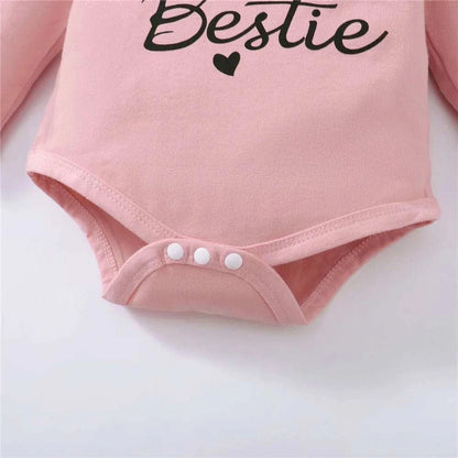 3PCS Newborn Baby Girl Daily Clothes Set Mama Print Long Sleeve Romper Top+Love Heart Print Pant+Headband Lovely Autumn Outfit C1069