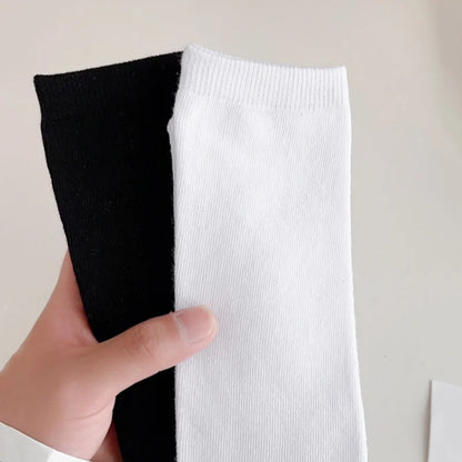 Children's Socks For Girls White Knee High Long Socks For Boys Black Football Socks 1-15Years Student Kids Stockings Spring New