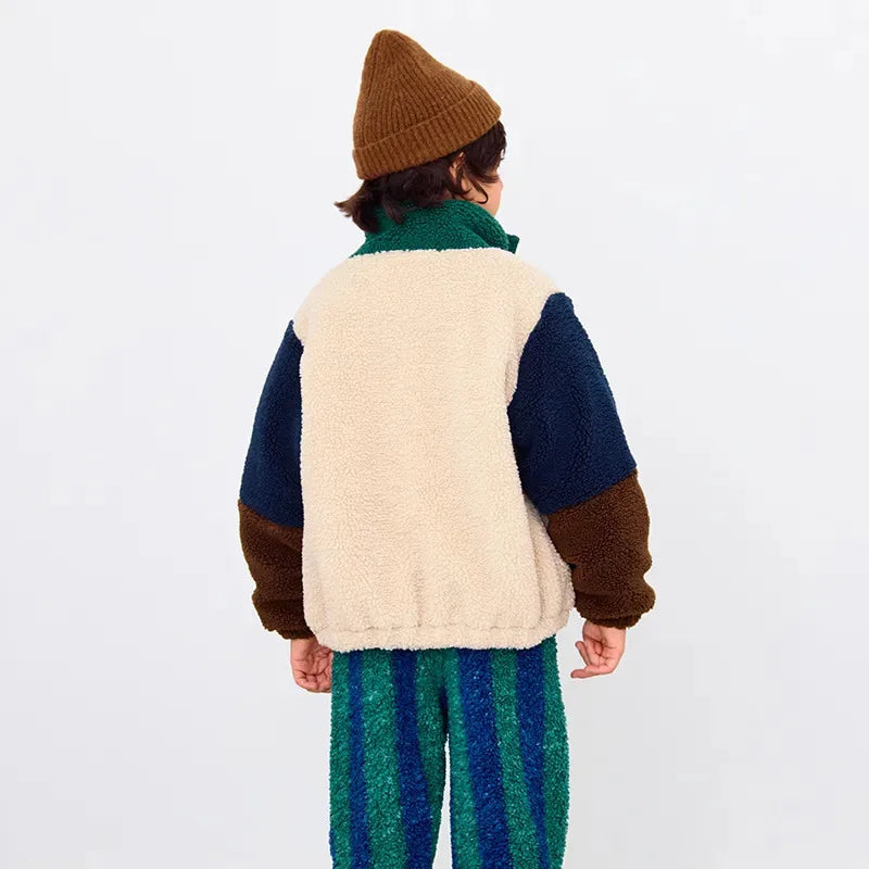 Kids Coats 2025 Autumn Winter New Style Fashionable Color Matching Children's Coats Trendy Versatile Boys' Thickened Winter Tops
