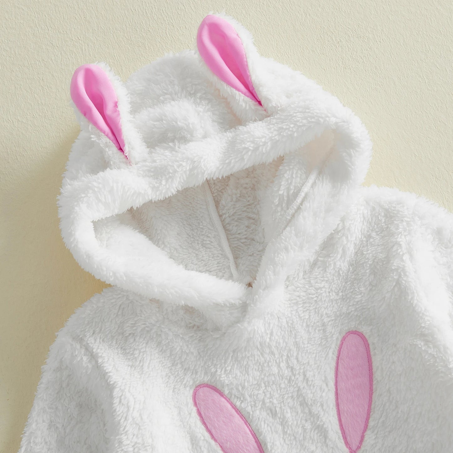 Spring Easter Kids Toddler Girl Outfit Long Sleeve Hooded Rabbit Embroidery Sweatshirt Striped Pants Clothes Set